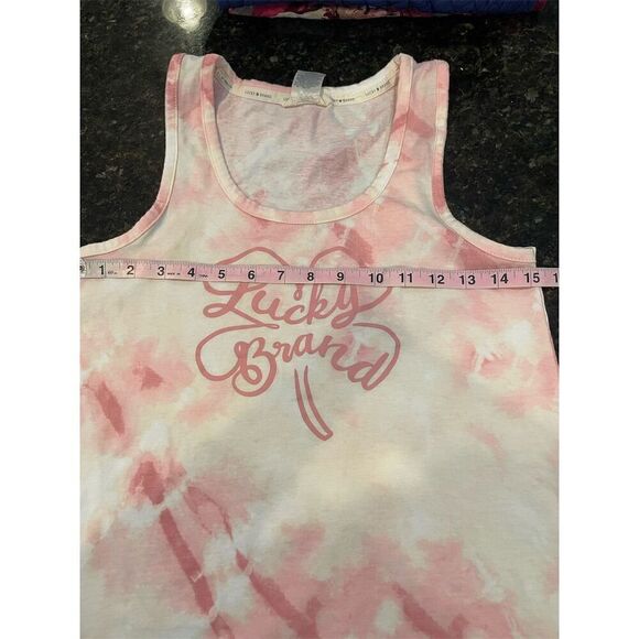 Lucky Brand Women's Pink Tie-Dye Tank Top Size S Casual Summer - Picture 7 of 8